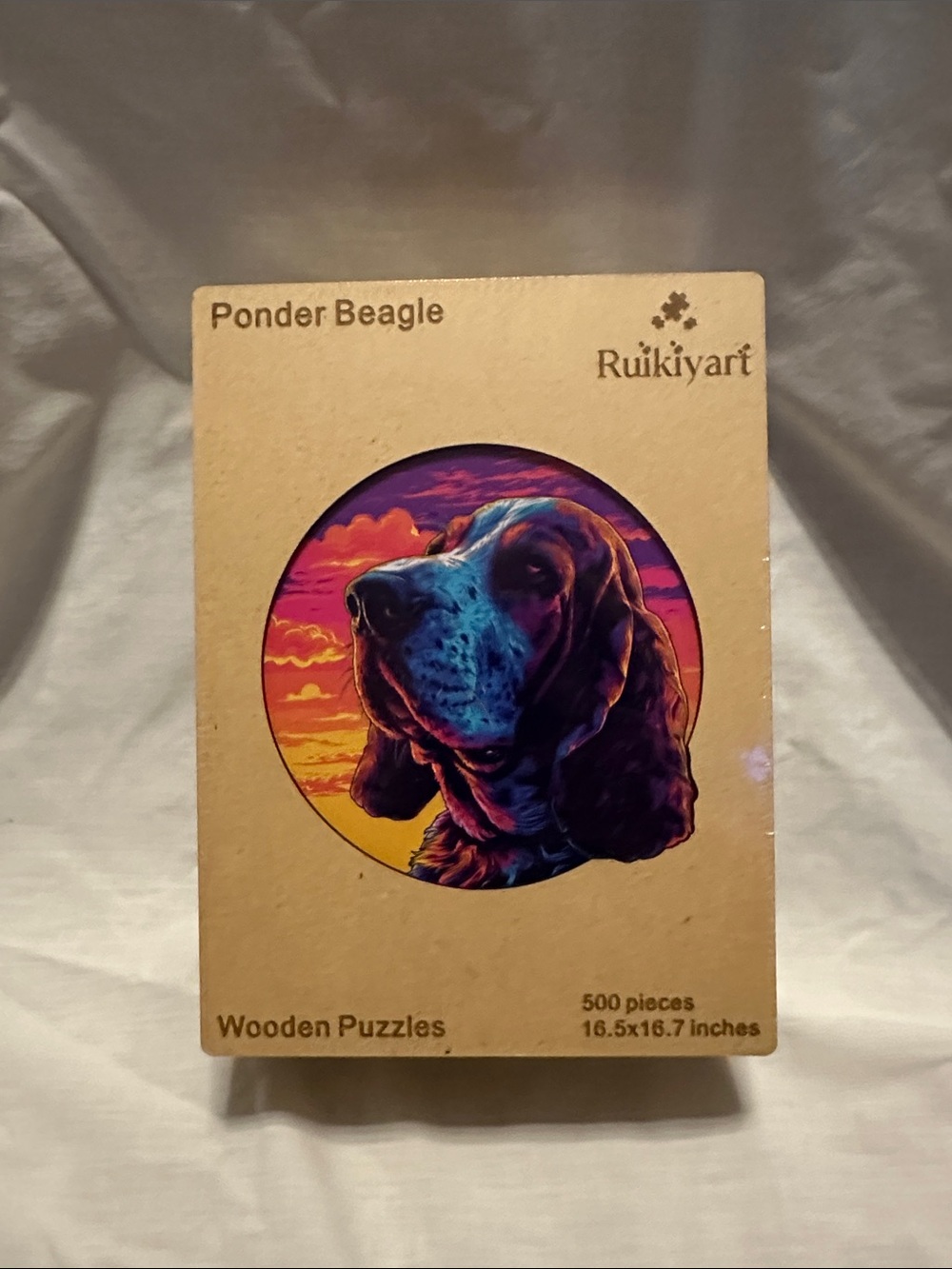 Ruikiyart "Ponder Beagle" Wooden Puzzle - Vibrant Multicolor